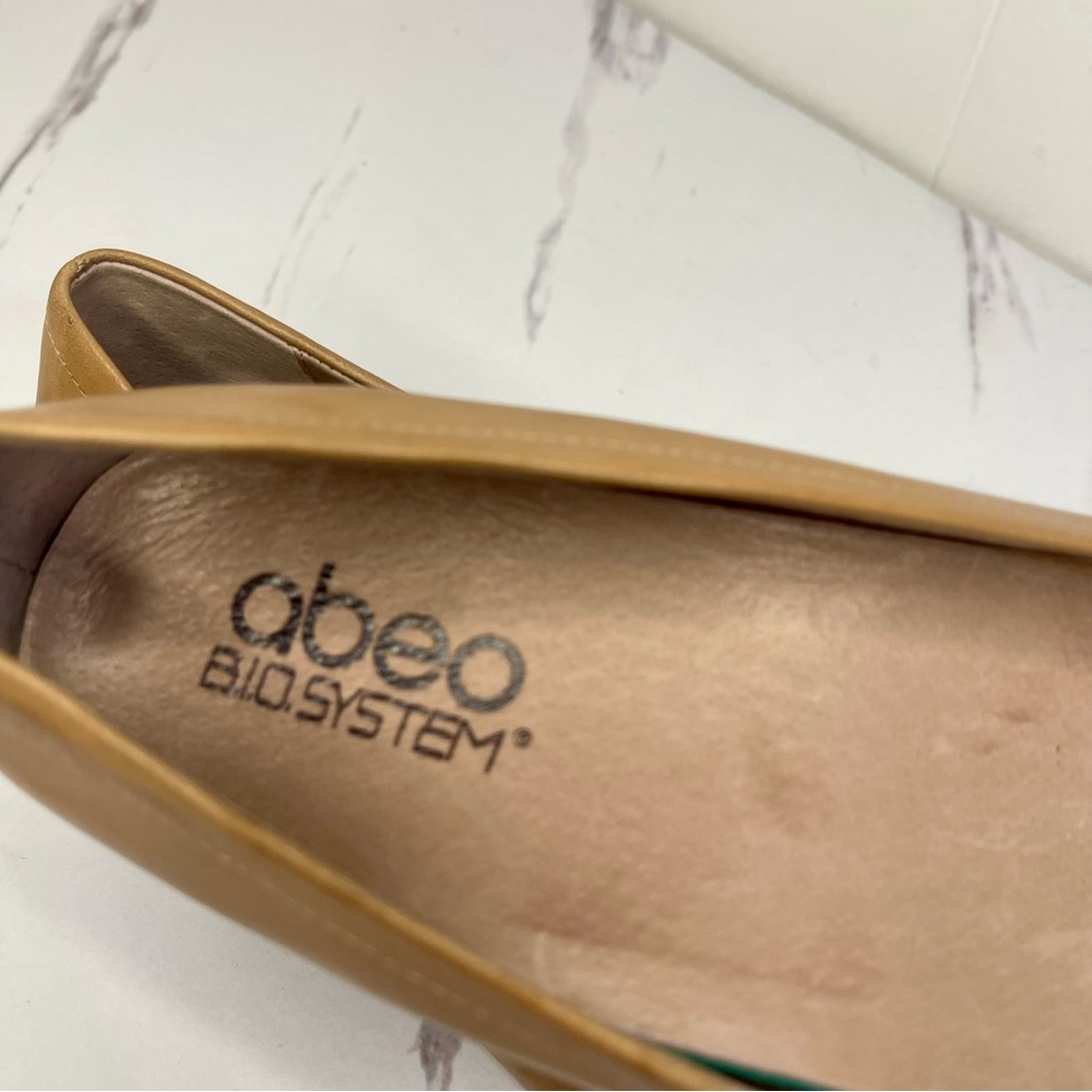 Abeo Terrie BIO System Tan Leather Knotted Flats Shoes Arch Support Size 7.5 - Picture 8 of 8